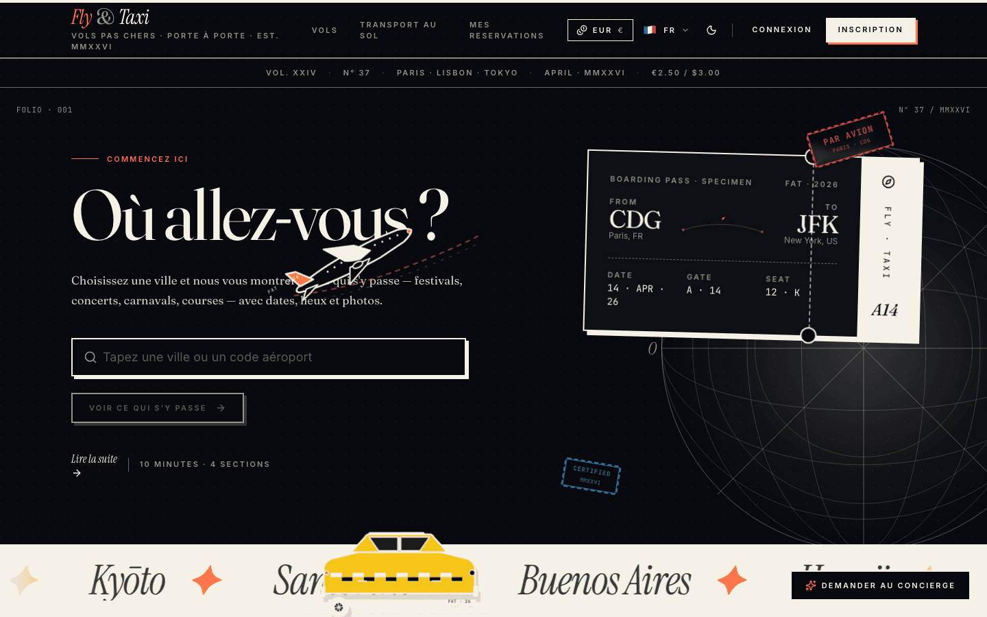 Capture d'écran de Fly & Taxi Booking System IA - Plateforme de réservation de vols et de taxis enrichie par l'IA, offrant des recommandations intelligentes et une expérience utilisateur fluide.